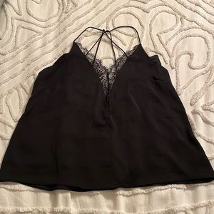 Asos Black “silk-like” sleeveless blouse